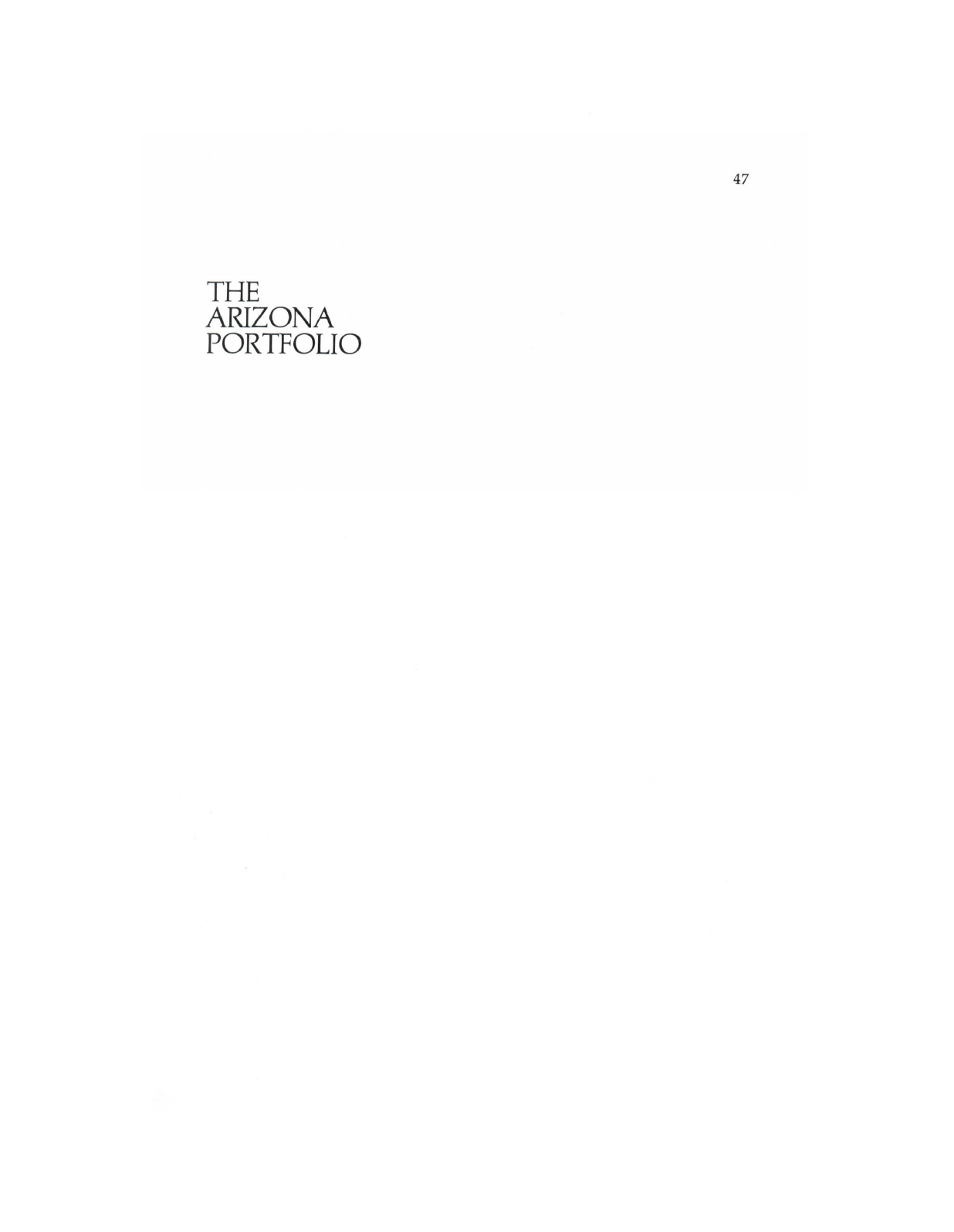 Arizona Portfolio