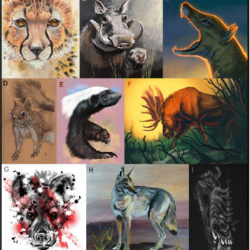 Mosaic image of various animals