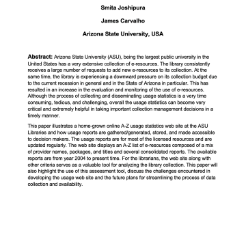 Usage Statistics for Collection Assessment and Decision Making